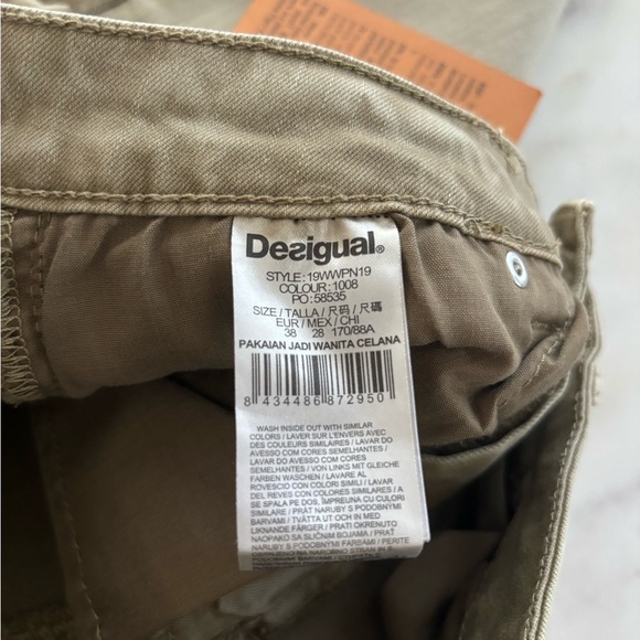 Desigual Exotic Miami Skinny Pant in Tan US Size 4 Euro Size 38 - Picture 12 of 16